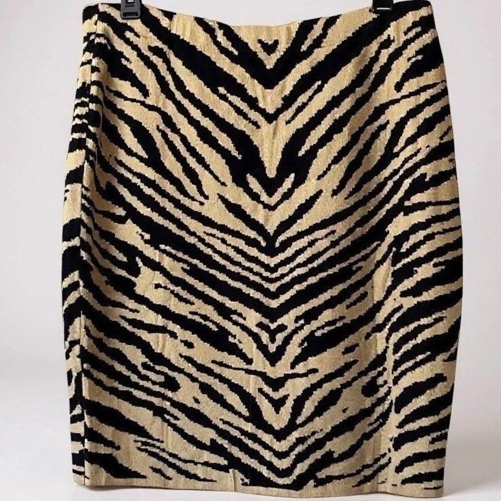 Lane Bryant Zebra Pencil Skirt – Plus 22/24 Workwear Stretch Knit